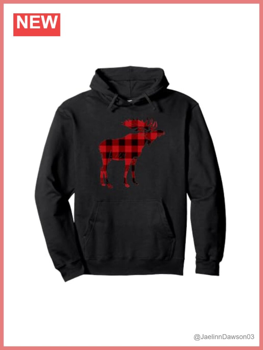 Custom Moose Hoodie Pullover Sweatshirt Classic Fit Outdoor Gift